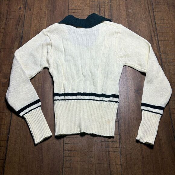 Vintage 80’s Virgin Acrylic‎ Collared Women’s  Sweater Medium - Picture 4 of 6